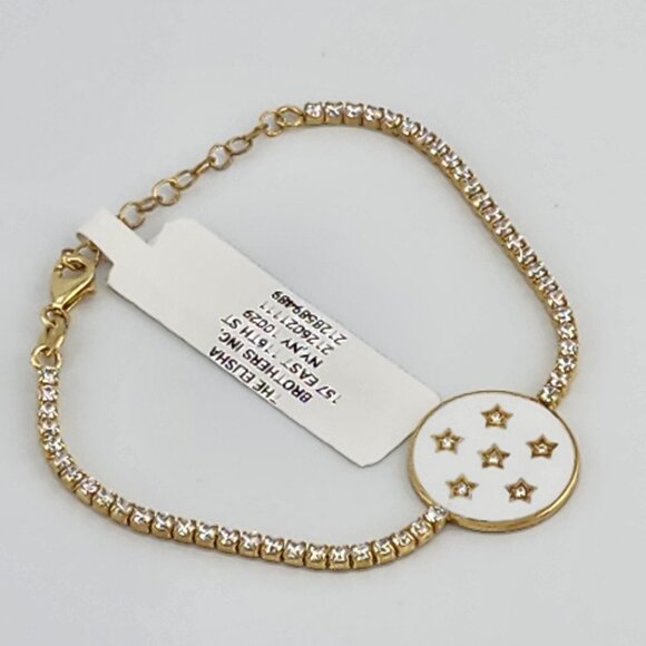 New Sterling Silver 925 Multi Star Link Bracelet – Modern Celestial Design - Picture 3 of 8